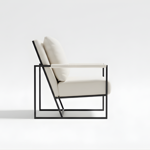 Ruby Metal Arm Chair Side View