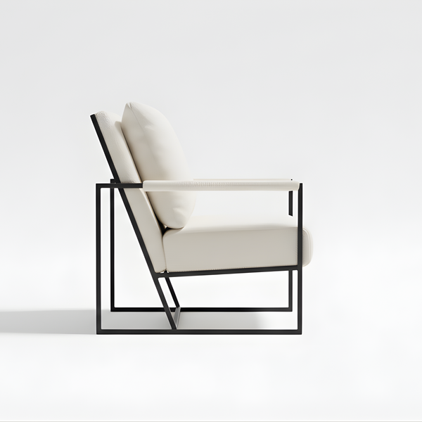 Ruby Metal Arm Chair Side View