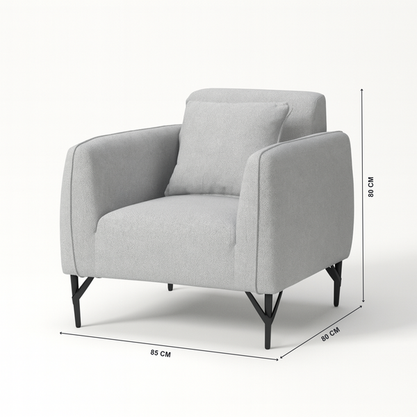 Sadq 1 seater accent chair with dimensions from Livig point