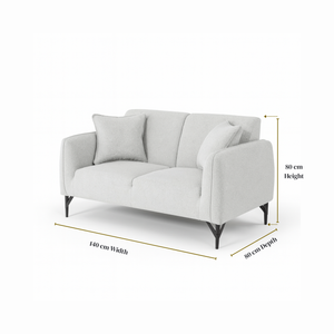 Sadq Soft Grey 2 & 3 Seater Sofa Living Point