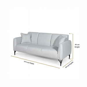 Sadq Soft Grey 2 & 3 Seater Sofa Living Point