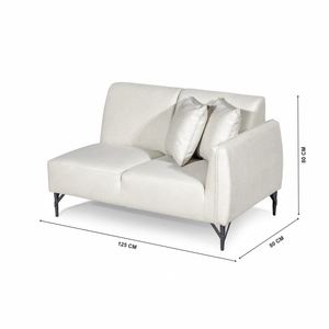 Sadq L Shape Sofa 2 Seater Measurments/Dimensions Livingpoint Furniture