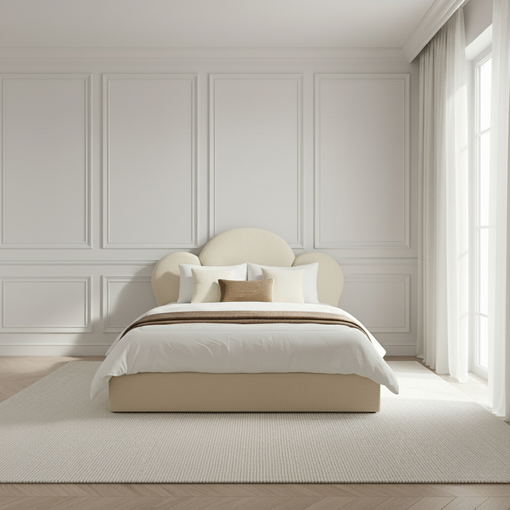 Sage Upholstered Bed Lifestyle Image from Living point