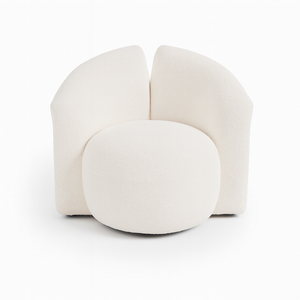 Salvador White Bouclé Accent Chair from Living point