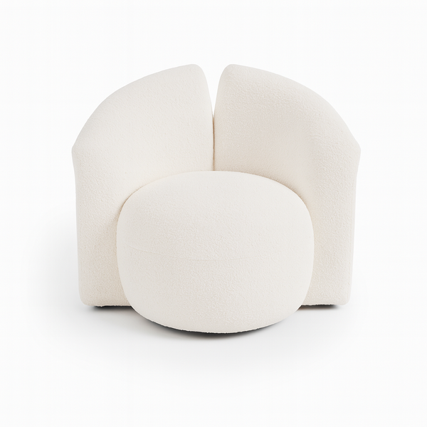 Salvador White Bouclé Accent Chair from Living point