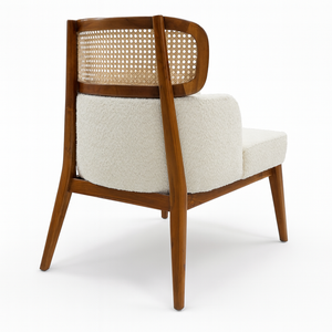 Sansa Chair woven rattan backside view from Living point