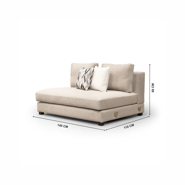 Scotland armless 2 seater sofa with dimensions from Living point