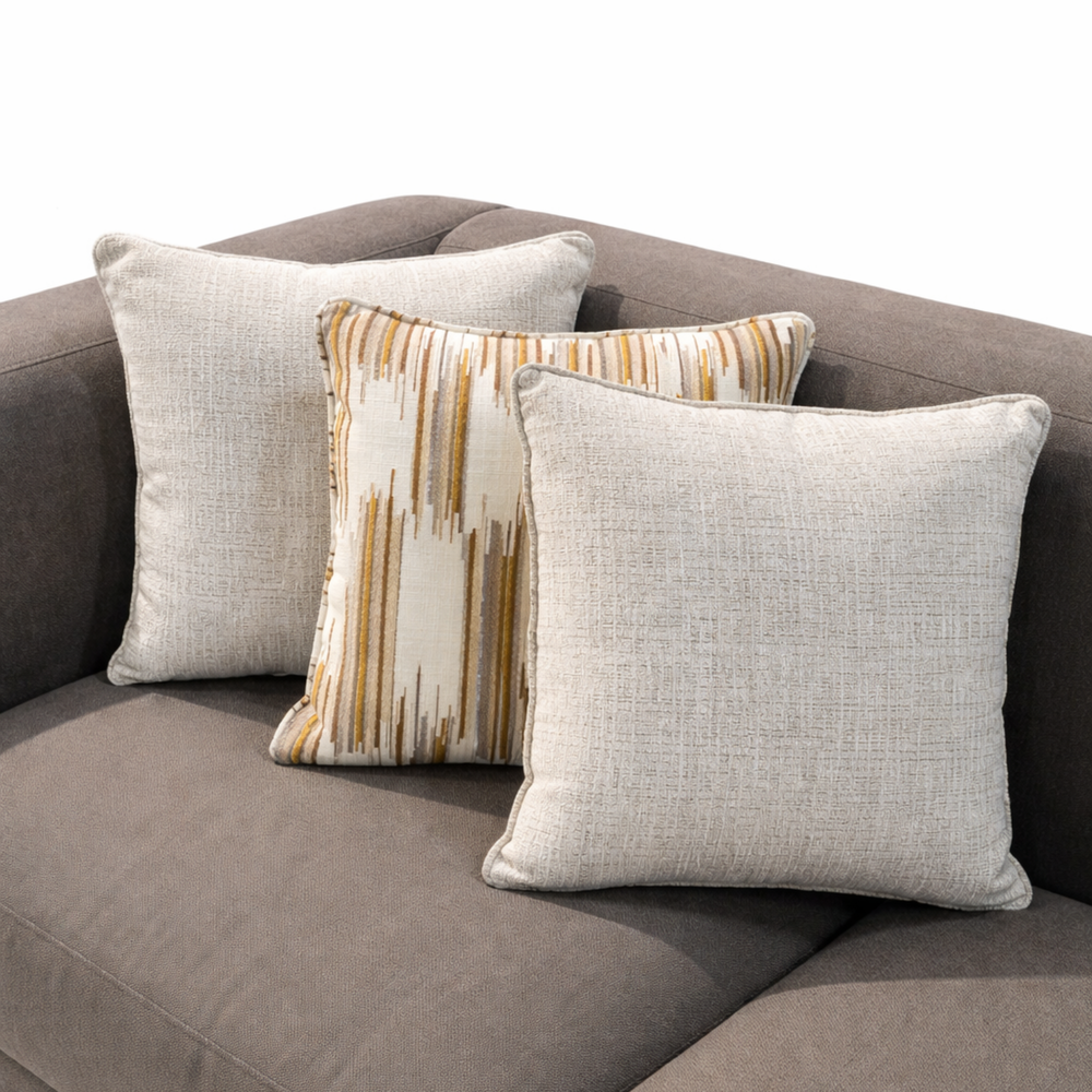 Amber Drift & Bronze Chenille Pillow Set Living Point