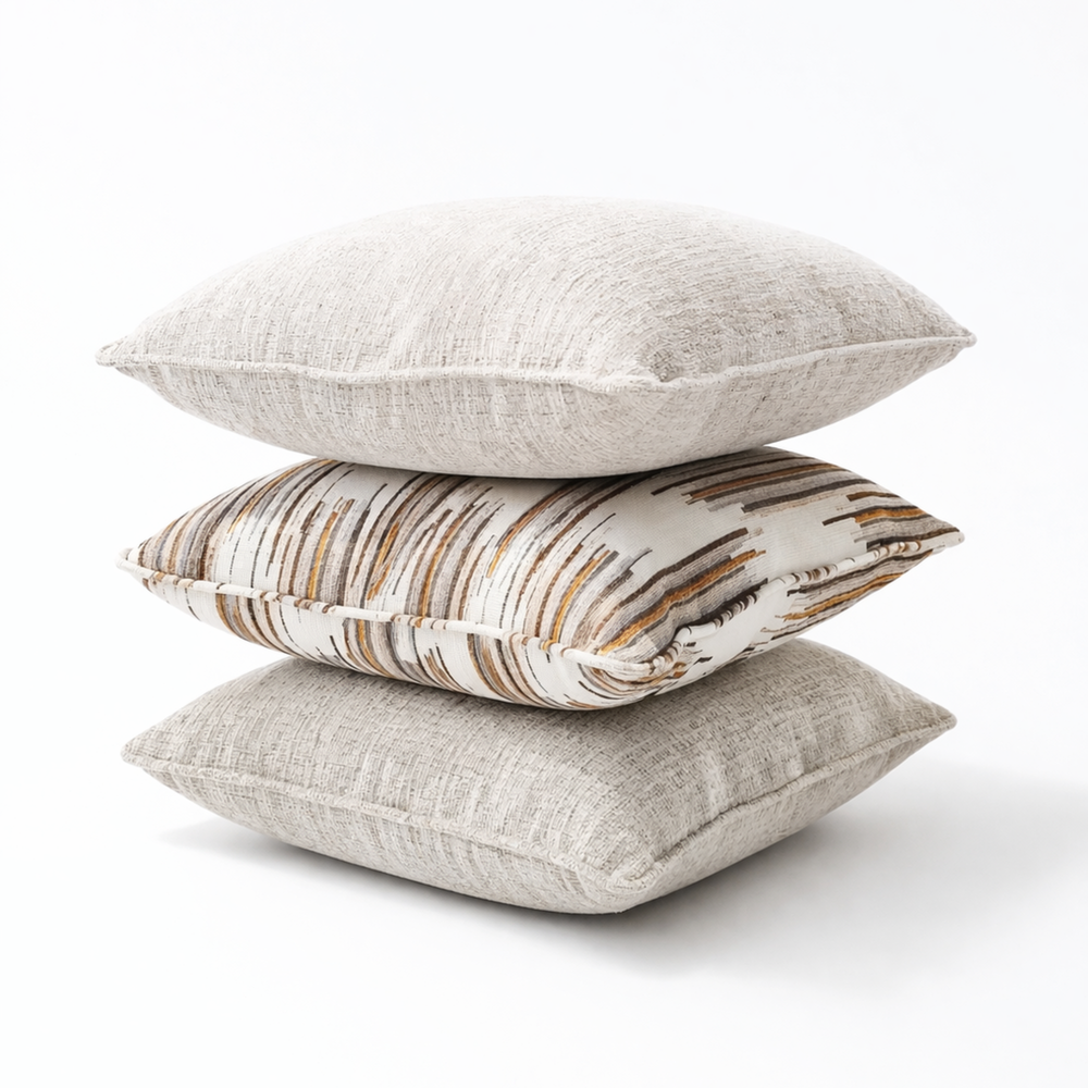 Amber Drift & Bronze Chenille Pillow Set Living Point