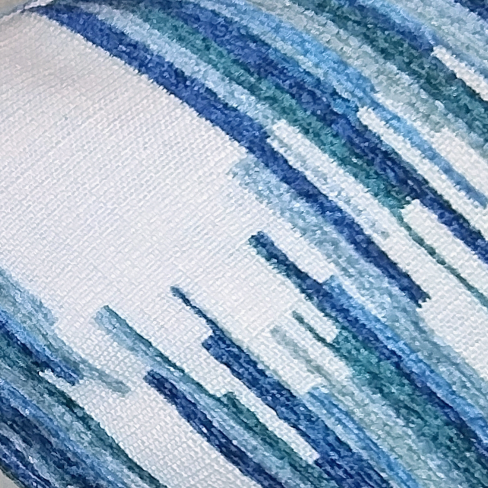Indigo Ikat Pillow Living Point