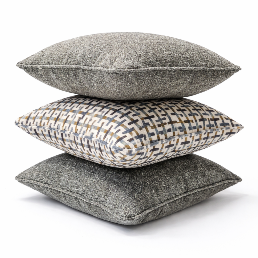 Slate Weave & Copper Chenille Pillow Set Living Point