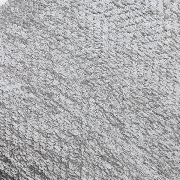 Silver Mist Chenille Pillow Close View from Living Point