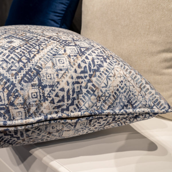 Sky & Slate Wall Art & Decorative Pillows Close View from Living point