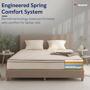 Sleepwell Executive Bonnell Spring Bed With Sleep Elevated With Engineered Spring Comfort System from Living point