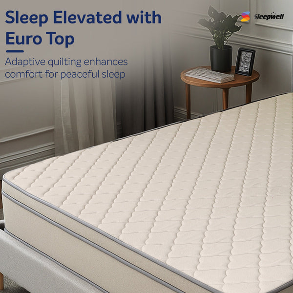 Sleepwell Executive Bonnell Spring Bed With Sleep Elevated With Euro Top from Living point
