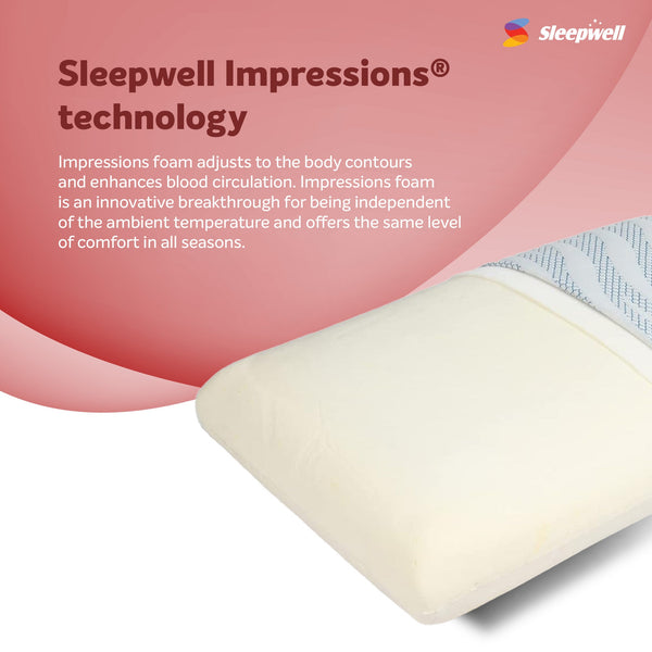 Sleepwell Impression Regular Pillow with Impressions technology from Living point