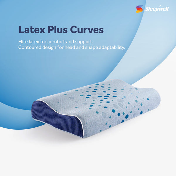 Sleepwell Latex Plus Curves Pillow with Latex Plus Curves from Living point