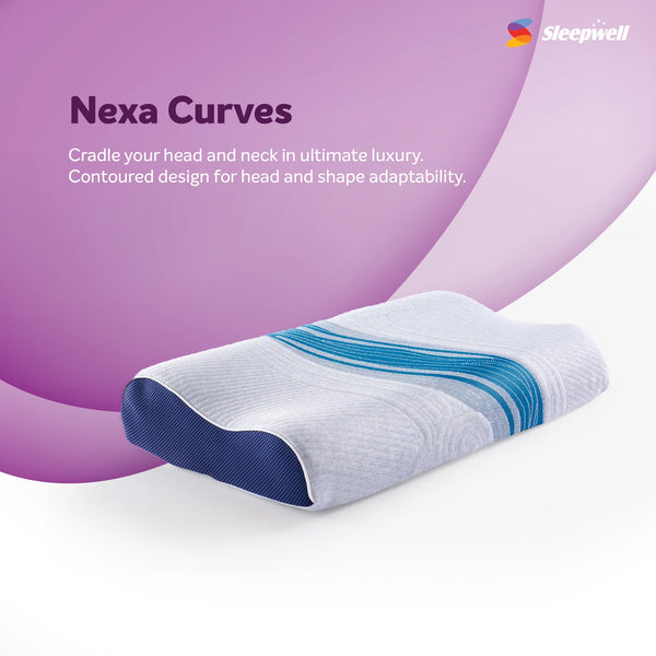 Sleepwell Nexa Curves Pillow with Nexa Curves from Living point
