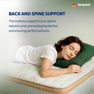 sleepwell Ortho Pro Profiled Mattress With Back and Spine Support from Living point