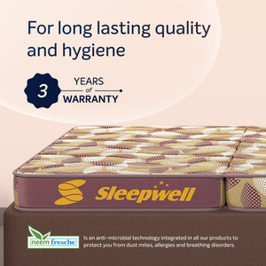 Sleepwell Tarang Single Mattress For Long Lasting Quality and Hygiene from Living point