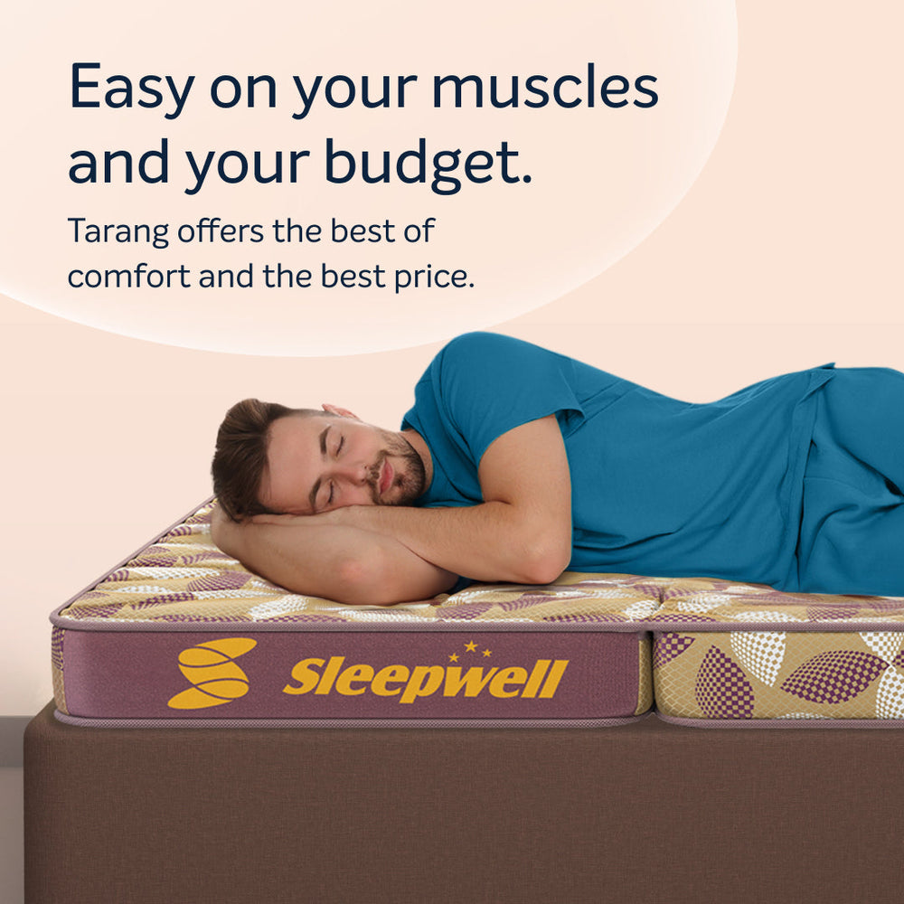 Sleepwell Tarang Single Mattress with Easy on Your Muscles and your budget from Living point