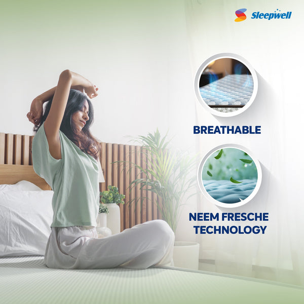 Sleepwell Utsav Comfor Classic Mattress with Breathable & Neem Fresche Technology from Living point