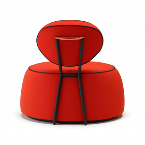Story Armless Accent Chair backside view from Living point