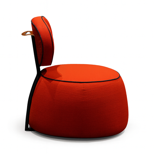 Story Armless Accent Chair side view from Living point