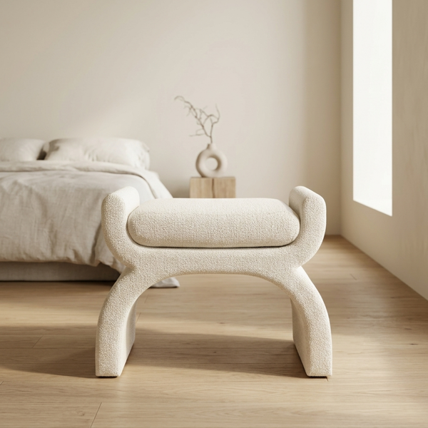 Swoon Off White Pouf Living Point