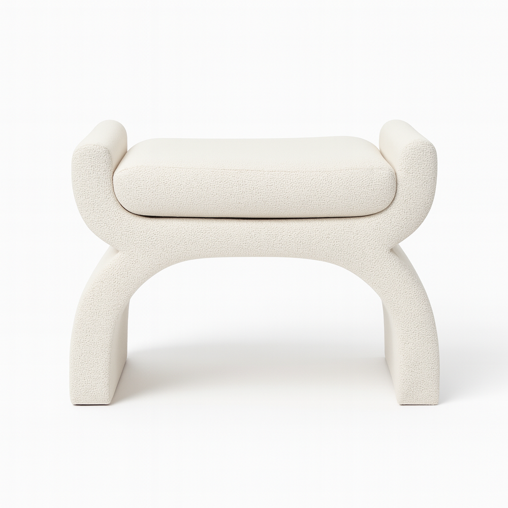 Swoon Off White Pouf Living Point