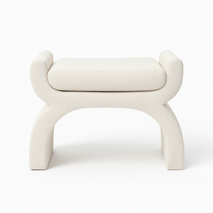 Swoon Pouf arched base detail from Living point