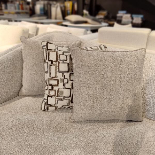 Terra Grid & Raw Umber Chenille Pillow Set of 3 Lifestyle Image from Living point