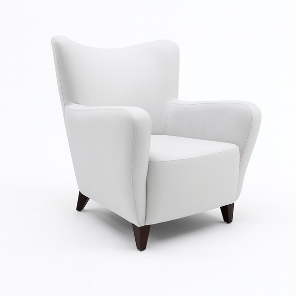 Tom Chair side view Living Point. White sofa. 