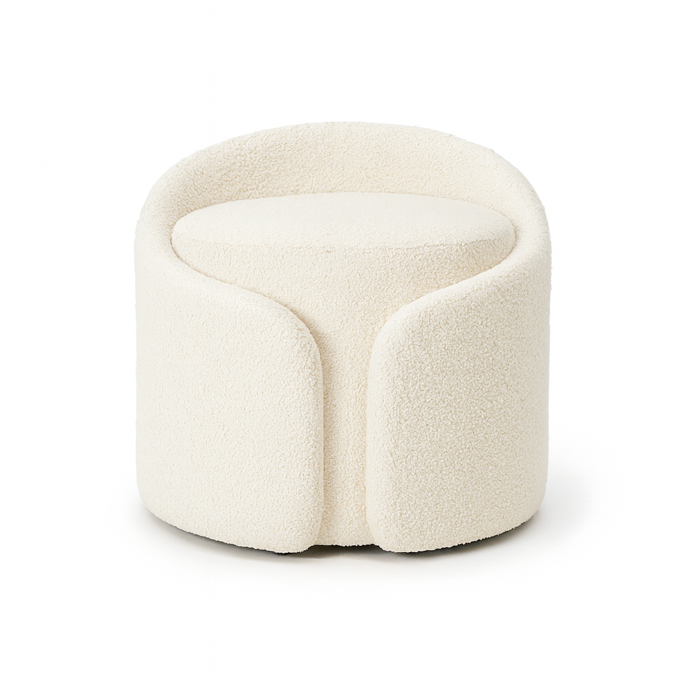 Tufty Boucle Pouf Lifestyle Image from Living point 