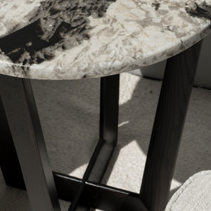 Urban Marble End Table with Close view from Living point
