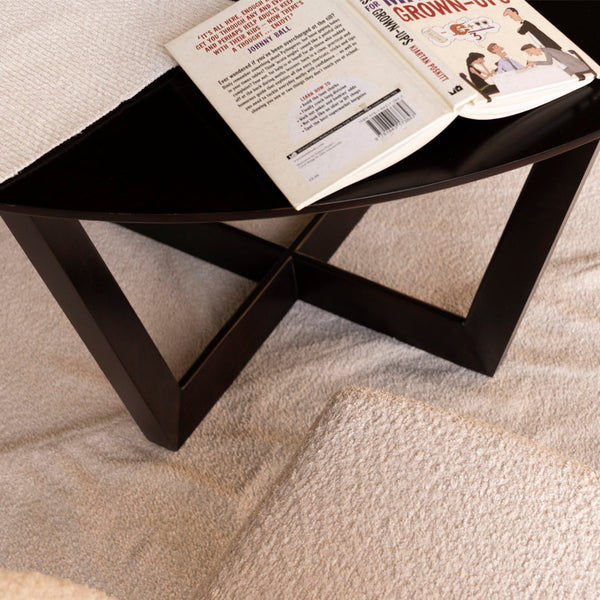 Urban Wooden Dining Table Close View 2 from Living point