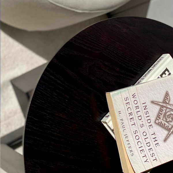 Urban Wooden End Table Close View from Living point