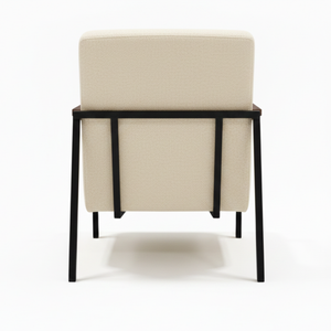 Verona Metal Accent Chair Back side View from Living point