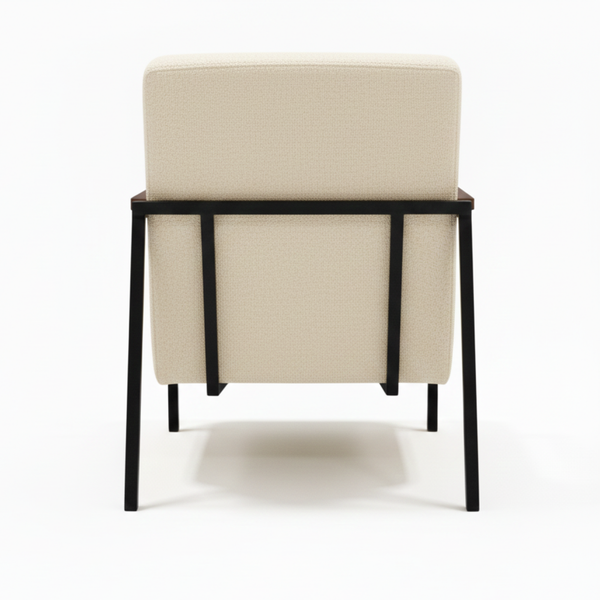 Verona Metal Accent Chair Back side View from Living point