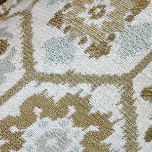Vintage Flora Pattern Pillow Fabric Close View from Living point
