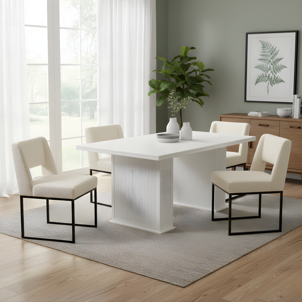 Wales Wooden Dining Table Living Point