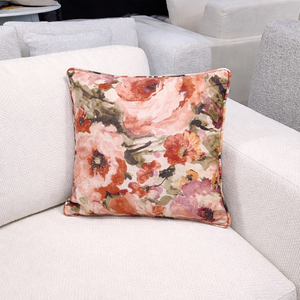 Watercolour Floral Print Pillow Lifestyle Image from Living Point