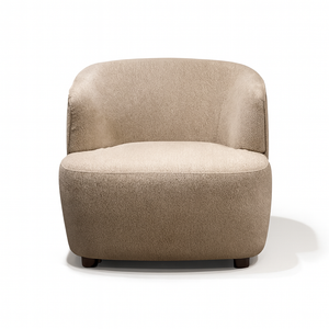Front view of Mila Chair beige accent chair