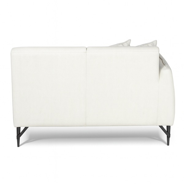 Back view of Sadq Corner Sofa grey fabric sectional sofa