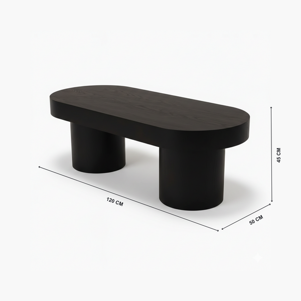percia coffee table with Dimension from Living point